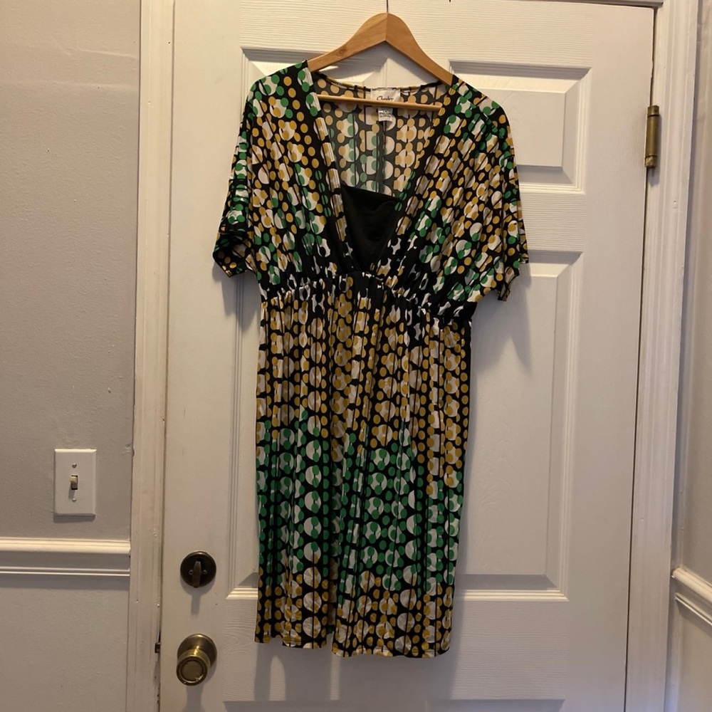 Chesley Black and White Flutter Sleeve Midi Sundress